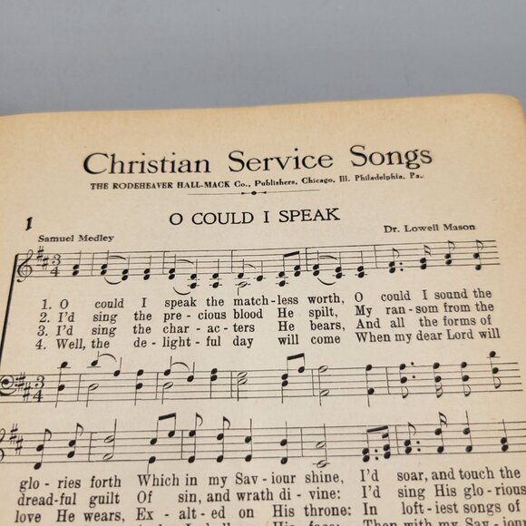 1938 Christian Service Songs Hymnal Hardcover Book Religious Music Songbook - Picture 9 of 11